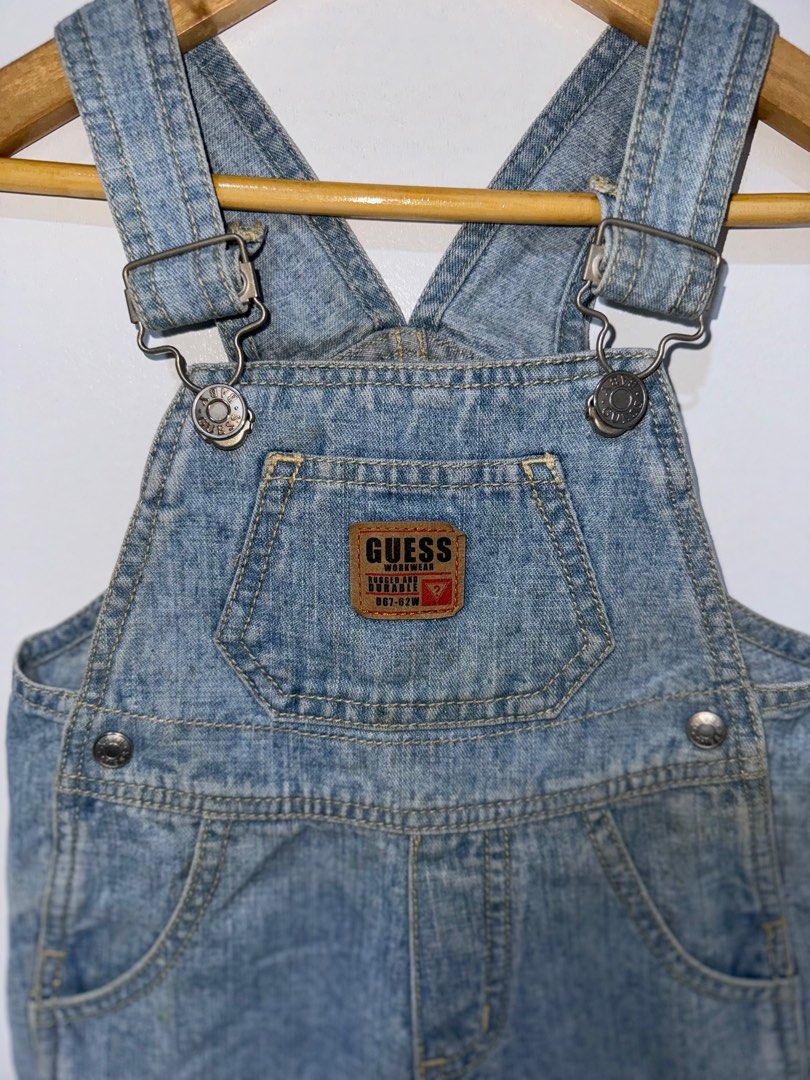 Vintage Guess overalls / Jumper (Category: Babies & Kids Fashion) located in Makati City. Submitted by re.mini (Listing ID 1380589656, Image 2). Description: Vintage Guess overalls / Jumper Size M on tag fits 2-4Y/O Likenew condition P1200 Taguig location.