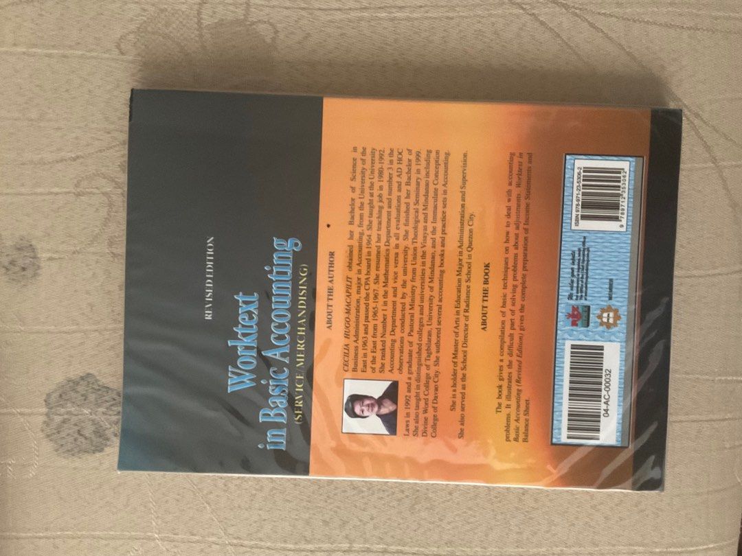 WORKTEXT IN BASIC ACCOUNTING (Category: Textbooks) located in Camiling. Submitted by asunacherry (Listing ID 1380545887, Image 2). Description: almost new.