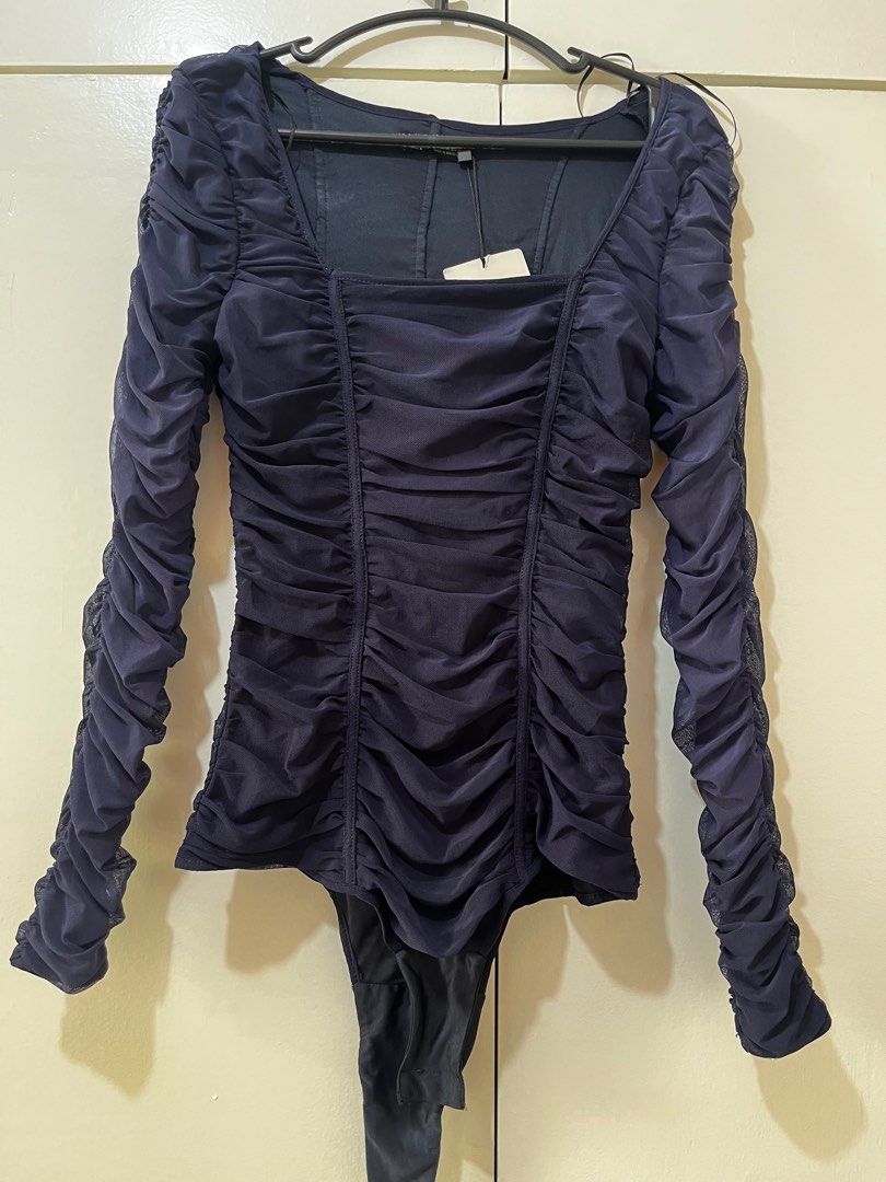 Zara scrunch bodysuit (Category: Blouses) located in Pasig City. Submitted by lightningirl (Listing ID 1380499226, Image 2). Description: Original.