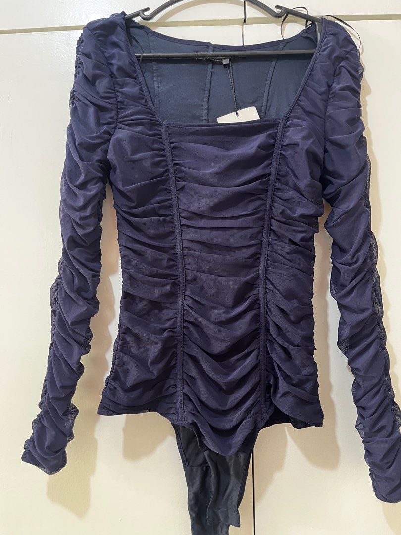 Zara scrunch bodysuit (Category: Blouses) located in Pasig City. Submitted by lightningirl (Listing ID 1380499226, Image 1). Description: Original.