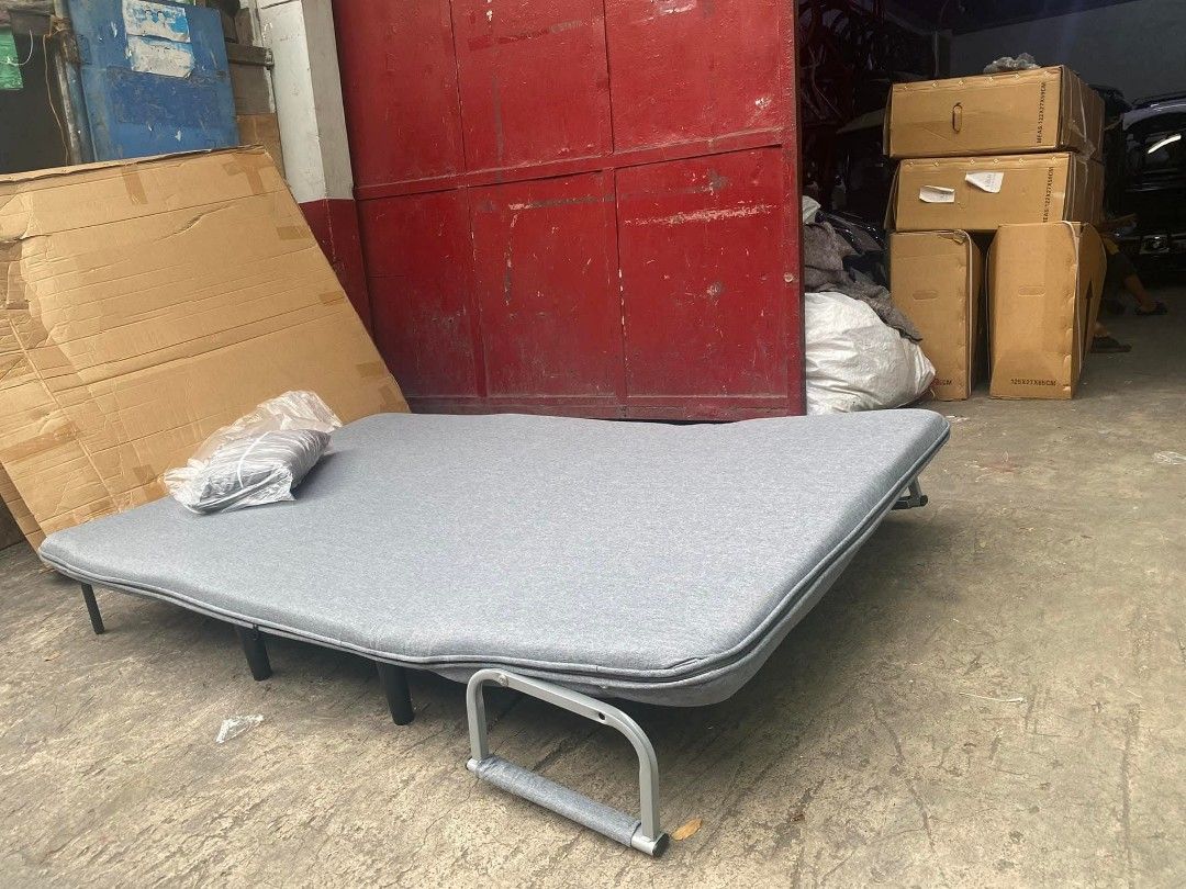 3in1 double reclining sofa bed/chair (Category: Bed Frames & Mattresses) located in Manila. Submitted by minidivisoria (Listing ID 1380876441, Image 1). Description: 3 in 1 Double Reclining Sofa Bed/ Chair ₱4250 Size: 60x190cm ₱5250 Size:80x190cm ₱7250 Size:120x190cm color: grey , blue, khaki, green Reclining Sofa Chair 3 in 1 Sofa Bed Chair Comfortable Cushion Elegant and Comfortable for Home posted color available Home Study Chair Computer Chai