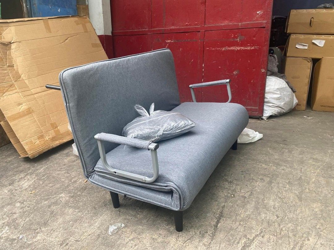 3in1 double reclining sofa bed/chair (Category: Bed Frames & Mattresses) located in Manila. Submitted by minidivisoria (Listing ID 1380876441, Image 2). Description: 3 in 1 Double Reclining Sofa Bed/ Chair ₱4250 Size: 60x190cm ₱5250 Size:80x190cm ₱7250 Size:120x190cm color: grey , blue, khaki, green Reclining Sofa Chair 3 in 1 Sofa Bed Chair Comfortable Cushion Elegant and Comfortable for Home posted color available Home Study Chair Computer Chai