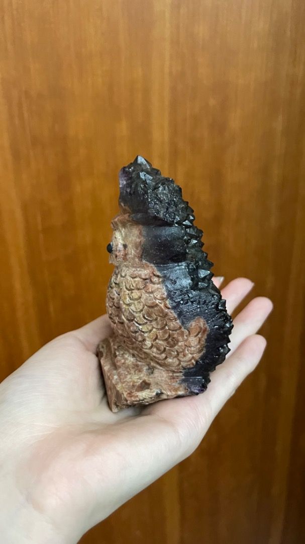由 1yuiii._ (刊登 ID 1380774074，圖片 2) 提交，位於 高雄市 (Kaohsiung) 的 水晶/動物晶簇/天然水晶/烏拉圭紫晶 (類別：其他居家裝飾)，說明：水晶難免會有天然瑕疵 ⚠️商品售出後不做退換。