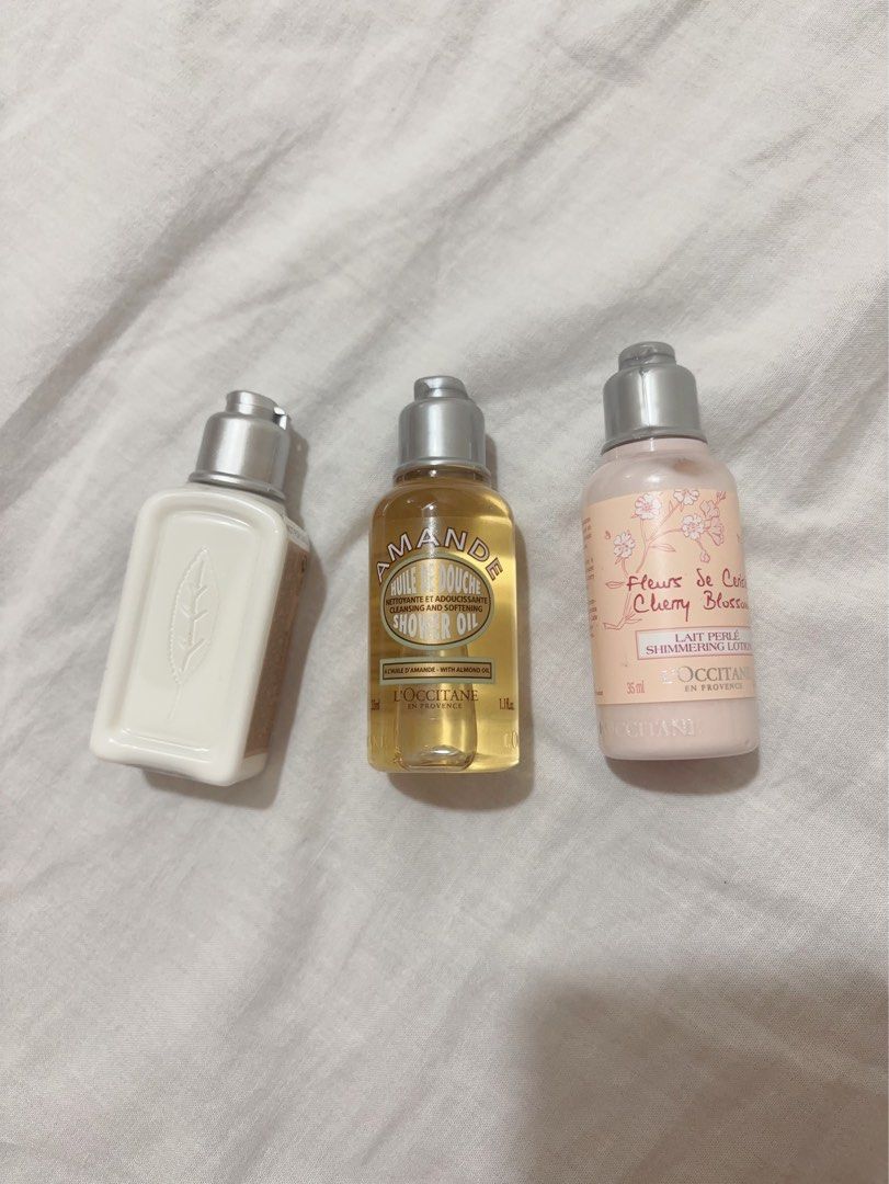 由 chloeminnie (刊登 ID 1380851426，圖片 1) 提交，位於 新北市 (New Taipei) 的 歐舒丹 身體乳液+杏仁沐浴油 共3罐 (類別：身體護理)，說明：。
