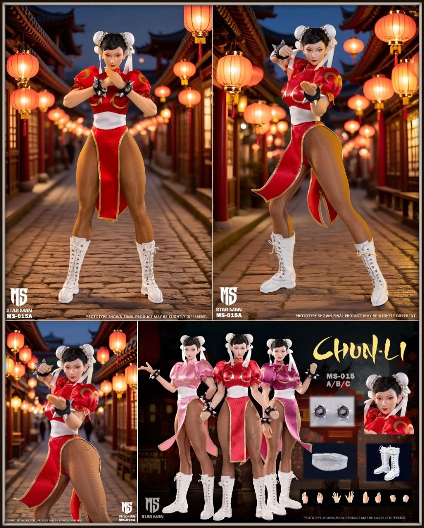 STAR MAN MS-015A チュン リー赤ストリートファイター春麗red In Stock Original Star Man MS 015 Female fighter Chun li Chunli