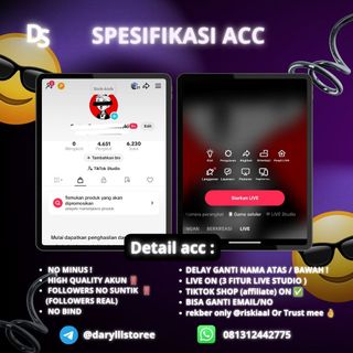 (Kategori: ) berada di . Dikirim oleh daryll_storetiktok (ID iklan 1380698672, Gambar 1). Deskripsi: .