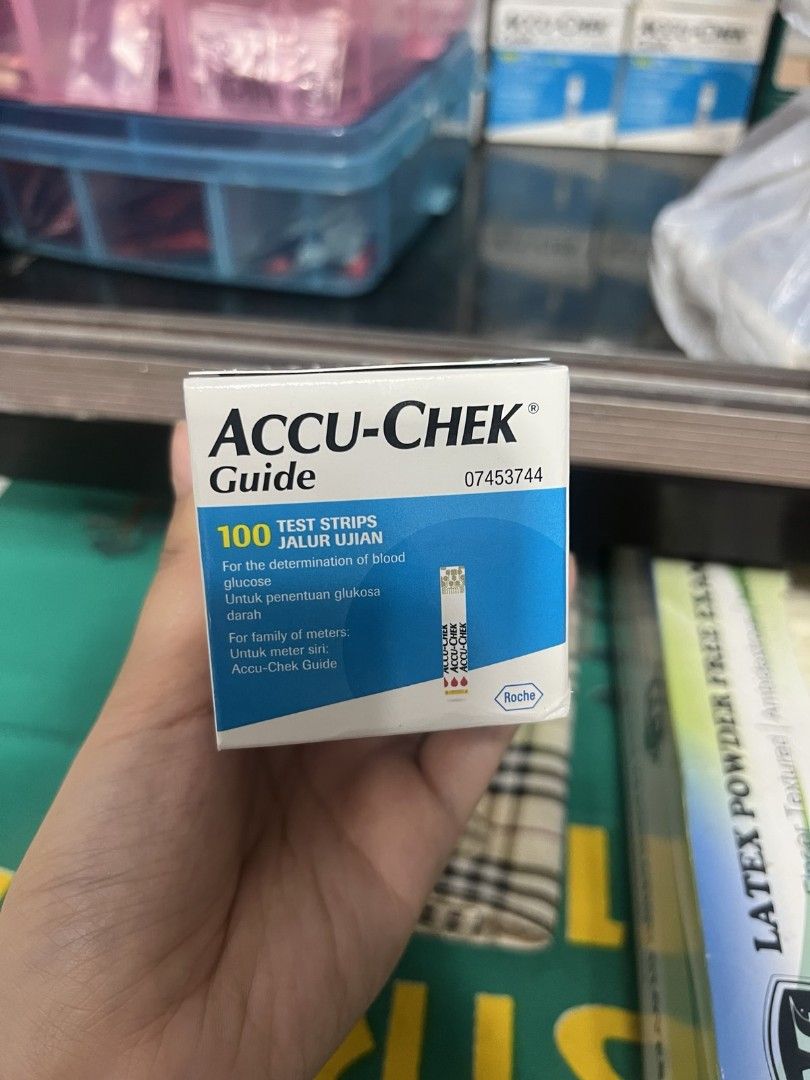 Accu-Chek Guide Test Strips for Glucometer (Category: Medical Supplies & Tools) located in Angeles City. Submitted by lizettejaime (Listing ID 1380739190, Image 3). Description: 800 each box. At Watsons and other pharma this costs 3,000 each box 100% authentic and original from Australia or triple your money back. expiry: December 2025 rfs: too many stocks.