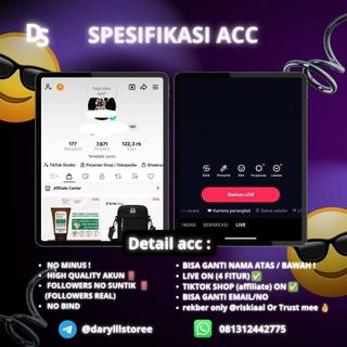 (Kategori: ) berada di . Dikirim oleh daryll_storetiktok (ID iklan 1380750158, Gambar 1). Deskripsi: .