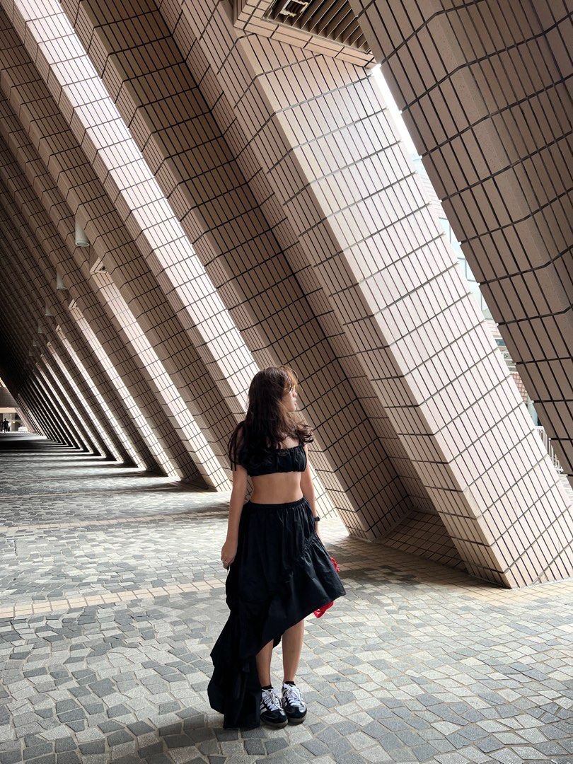 Asymmetric Ruched Maxi Skirt and Top (Category: Sets or Coordinates) located in Pasig City. Submitted by kfinds_13 (Listing ID 1380815043, Image 2). Description: Ruched Bandeau Bralette With Tie Shoulders & Maxi Skirt.