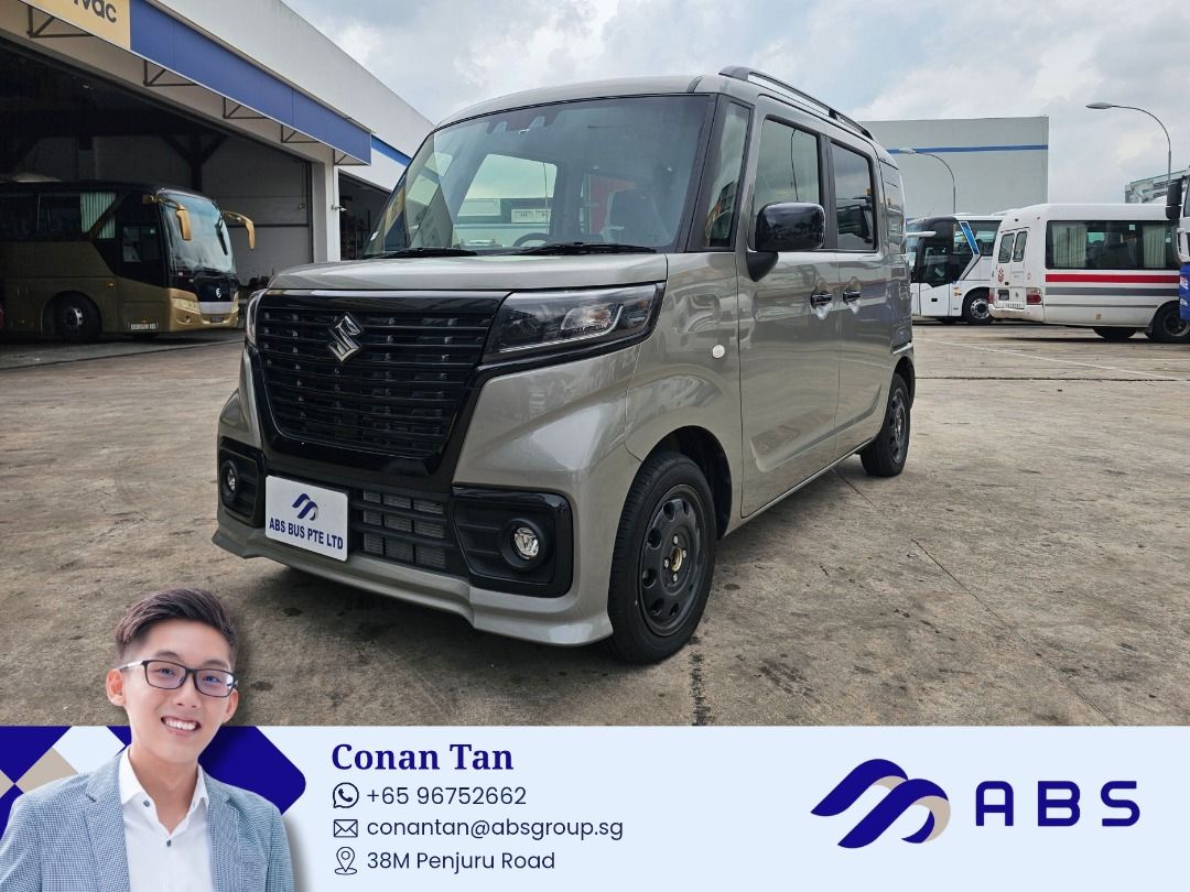 Brand New Suzuki Spacia Base XF (Category: New Commercial Vehicles for Sale) located in Singapore. Submitted by absbus (Listing ID 1380772096, Image 1). Description: 🚗 Brand New Suzuki Spacia For Sale! 🌟 Compact, stylish, and perfect for daily drives or city life! ✅ Fuel-efficient kei car with surprising space ✅ Sliding doors for convenience ✅ Smart, modern interior – comfort meets practicality ✅ Great for personal use or delivery 💰 Drive away