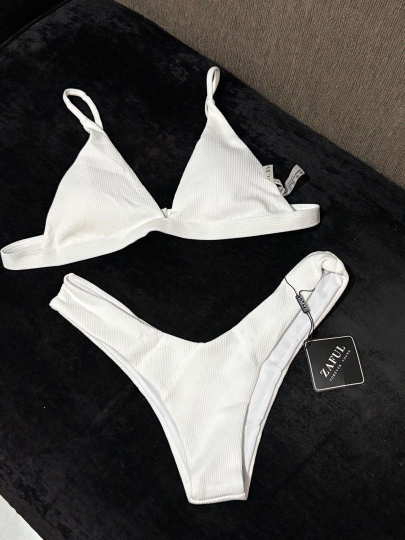 Brand new white 2 pc bikini / swimsuit (Category: Bikinis & Swimsuits) located in Batangas. Submitted by mad__max (Listing ID 1380757479, Image 1). Description: Size Medium Brand new with tag Payment first Shipping to be shouldered by buyer :) Mop: bank transfer/gotyme Courier: j&t.