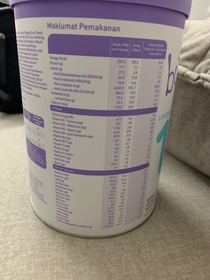 Bubs Baby Infant Formula Goat Milk (0-6 Months) (Category: Breastfeeding & Bottle Feeding) located in Gombak. Submitted by arifaisal (Listing ID 1380894289, Image 3). Description: Want to sell brand new baby formula (belum buka) because this brand not suit my baby Notes : just purchase this formula on July 2025. (Refer last pic).