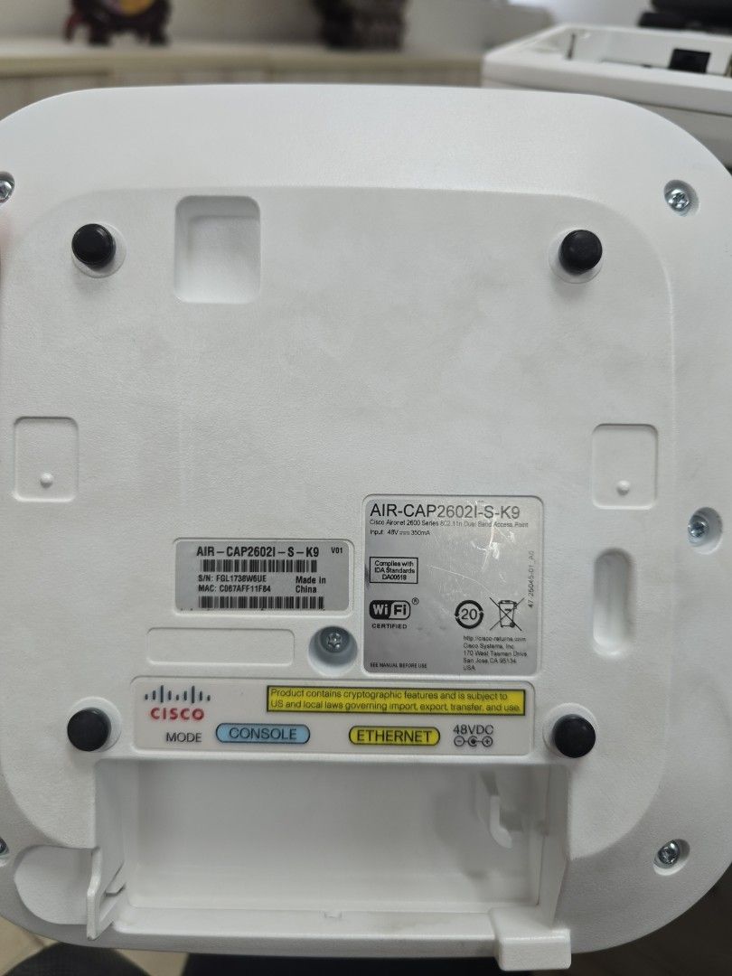 Cisco Wireless Controller (Category: Networking) located in Singapore. Submitted by kschin9 (Listing ID 1380758492, Image 2). Description: Cisco 2500 Series Wiress Controller $200 AP 2602 - $140 AP 2702 - $160 AP 2802 - $180 If get all with bundle price pm for best price.