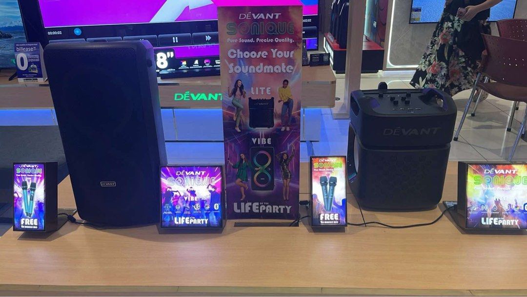 DEVANT PARTY SPEAKER (Category: Soundbars, Speakers & Amplifiers) located in Quezon City. Submitted by annys.online (Listing ID 1380813062, Image 1). Description: DEVANT PARTY SPEAKER Vibe 301 Srp 17,450 Cash 13,800 Lite 201 Srp 15,450 Cash 12,400 Brand new and sealed with manufacturer’s warranty and receipt 7 days replacement on factory defect proven with defective report Devant Warranty Pick up / Viewing in the store located in Makati We accept
