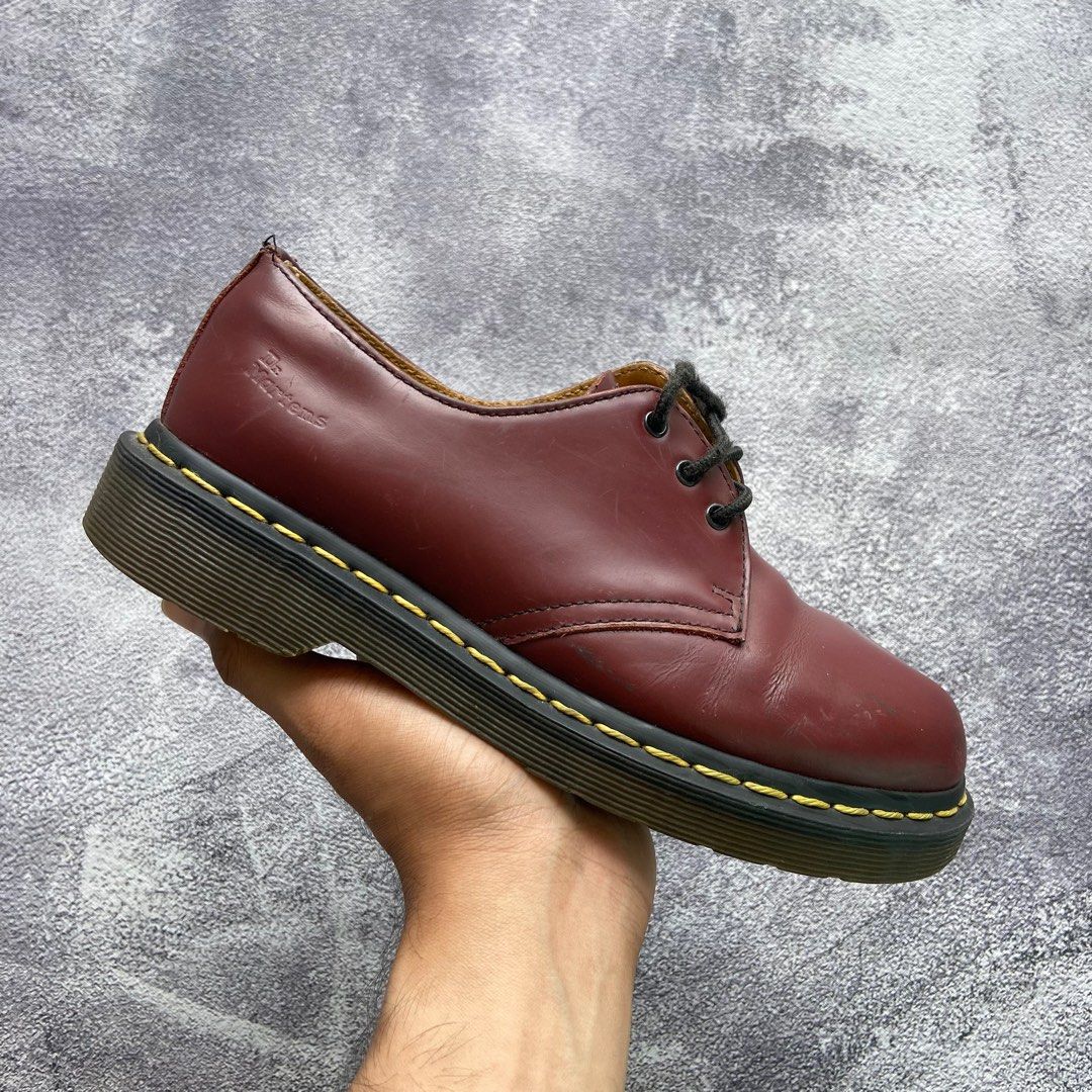 Docmart Dr. Martens 1461 Red Cherry Yellow Stitch Smooth Leather. Not ...