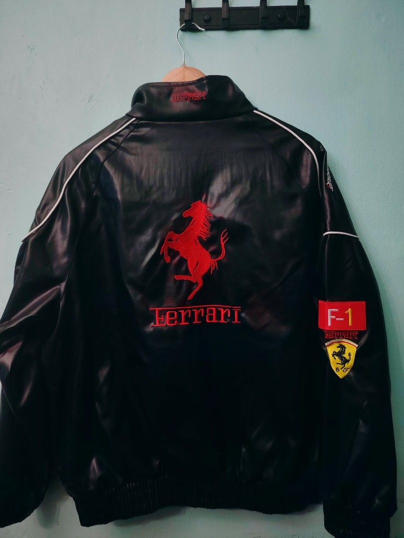 Ferrari Leather Jacket (Category: Coats, Jackets and Outerwear) located in Caloocan City. Submitted by novathriftshopph (Listing ID 1380802754, Image 2). Description: For Sale!!! Ferrari Leather Jacket Brand New High Quality Jacket Size : Large on Tag Dimes : 22×27 NOVALICHES AREA DELIVERY VIA JNT OR LALAMOVE.