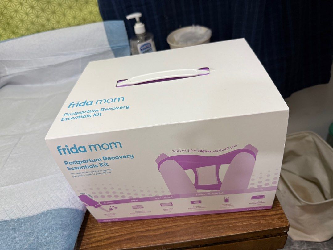 Frida Mom Postpartum Recovery Essentials Kit (Category: Maternity Care) located in Singapore. Submitted by juelielei (Listing ID 1380874362, Image 1). Description: Brand new Frida Mom Postpartum Recovery Essentials Kit. Includes items for cleansing, wearing, cooling, absorbing, soothing, and storing. The box is unopened brand new. .