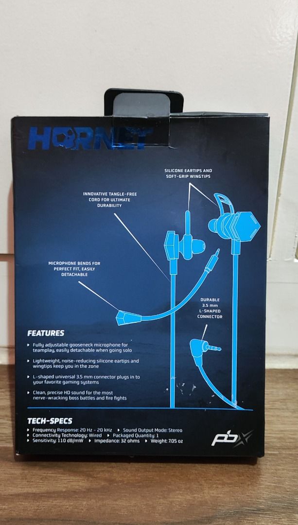 Hornet Pro Gaming Earbuds (Category: Headphones & Headsets) located in Quezon City. Submitted by luckymikeyus (Listing ID 1380760759, Image 2). Description: Hornet brand Pro Gaming Earbuds Detachable mic works with PS4, PS4 Pro, XBOX One, Nintendo Switch, PC etc.