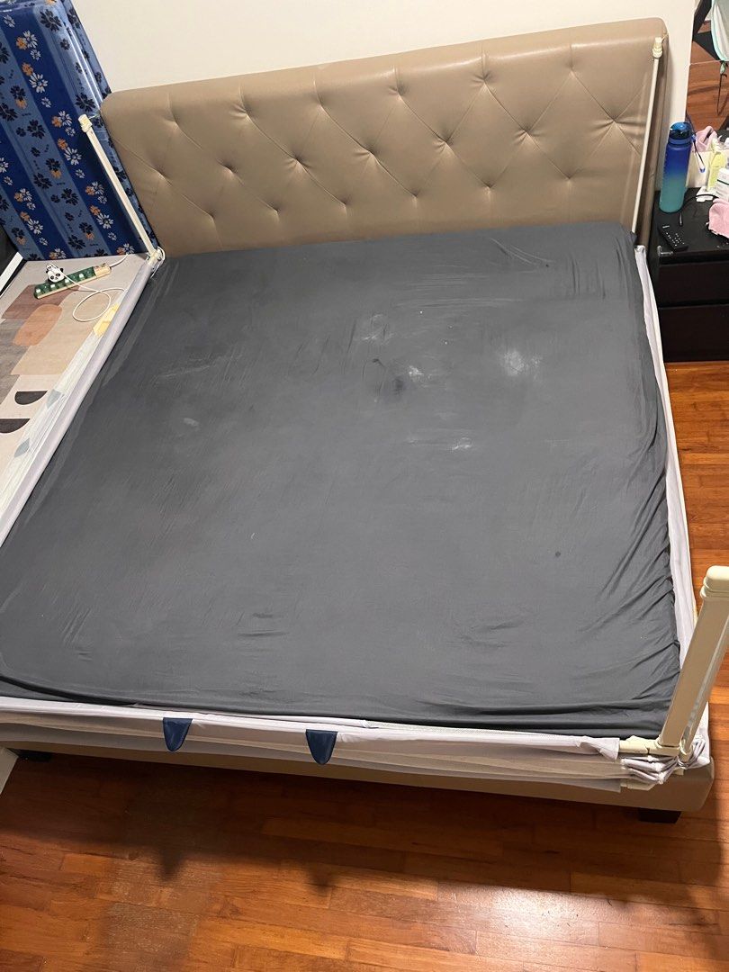 King Size Bed Frame with Headboard65075088996865111