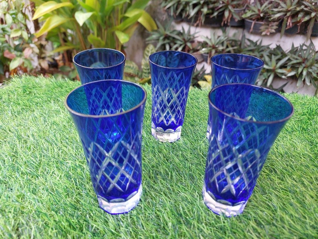 Kiriko Cobalt Blue Sake Glass (Category: Dinnerware & Cutlery) located in Quezon City. Submitted by sgoecss005 (Listing ID 1380737486, Image 1). Description: Kiriko Bohemmian Cut Cobalt Blue Sake Glass (5 pcs).