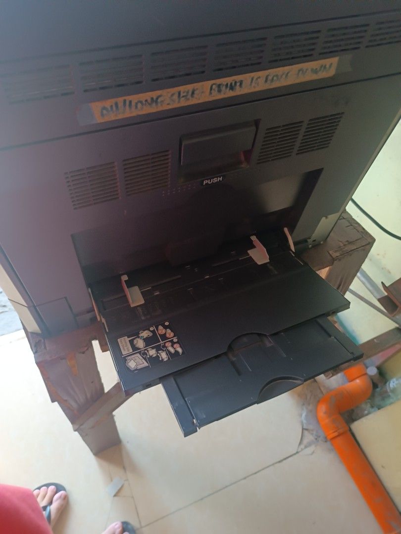 Kyocera Taskalfa 1800 (Category: Printers, Scanners & Copiers) located in San Jacinto. Submitted by lenzoiya (Listing ID 1380753654, Image 3). Description: Printing: Black and white laser printing. Print speed: Up to 18 pages per minute (A4) and 8 pages per minute (A3). Resolution: 600 x 600 dpi with 256 greyscales. Warm-up time: Approximately 17.2 seconds or less. First copy time: 5.7 seconds or less. Copying: Copy speed: Matches the print speed