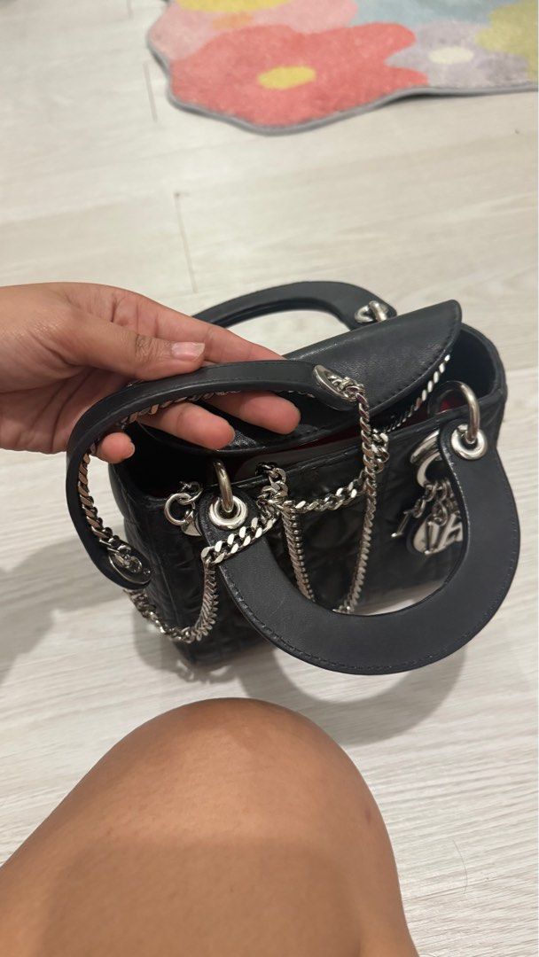 Lady Dior small (Category: Luxury Bags & Wallets) located in Rizal. Submitted by mollyclothing (Listing ID 1380862536, Image 3). Description: Bought this for 13k Good condition Hardware is still good as well No chip. Good quality replica Super close to original .