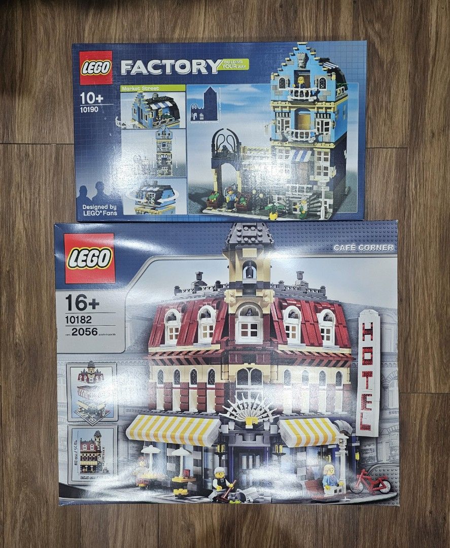 Lego 10182 Cafe Corner 10190 Market Street, Hobbies Toys, Toys
