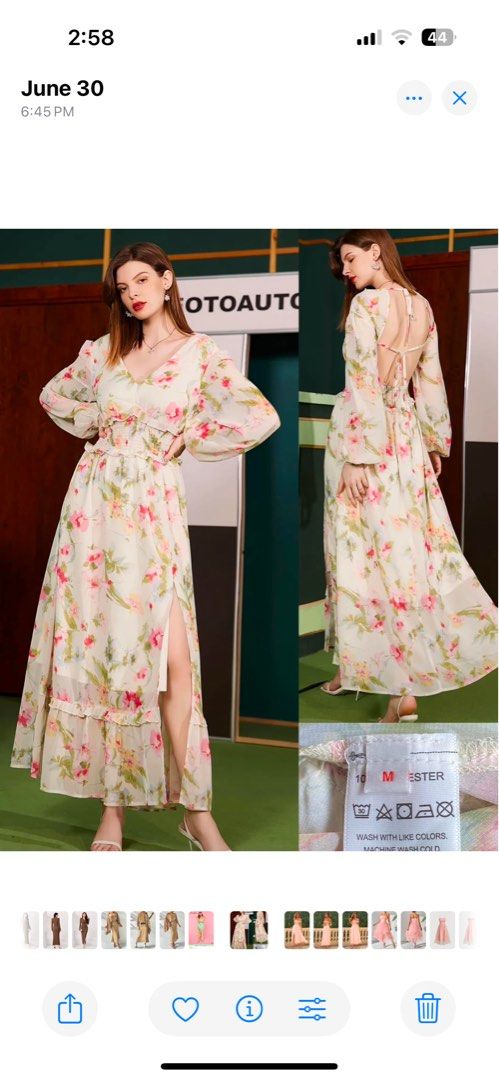 (M) Floral Maxi Dress (Category: Dresses) located in Cainta. Submitted by hotcheetobabe (Listing ID 1380764101, Image 1). Description: .