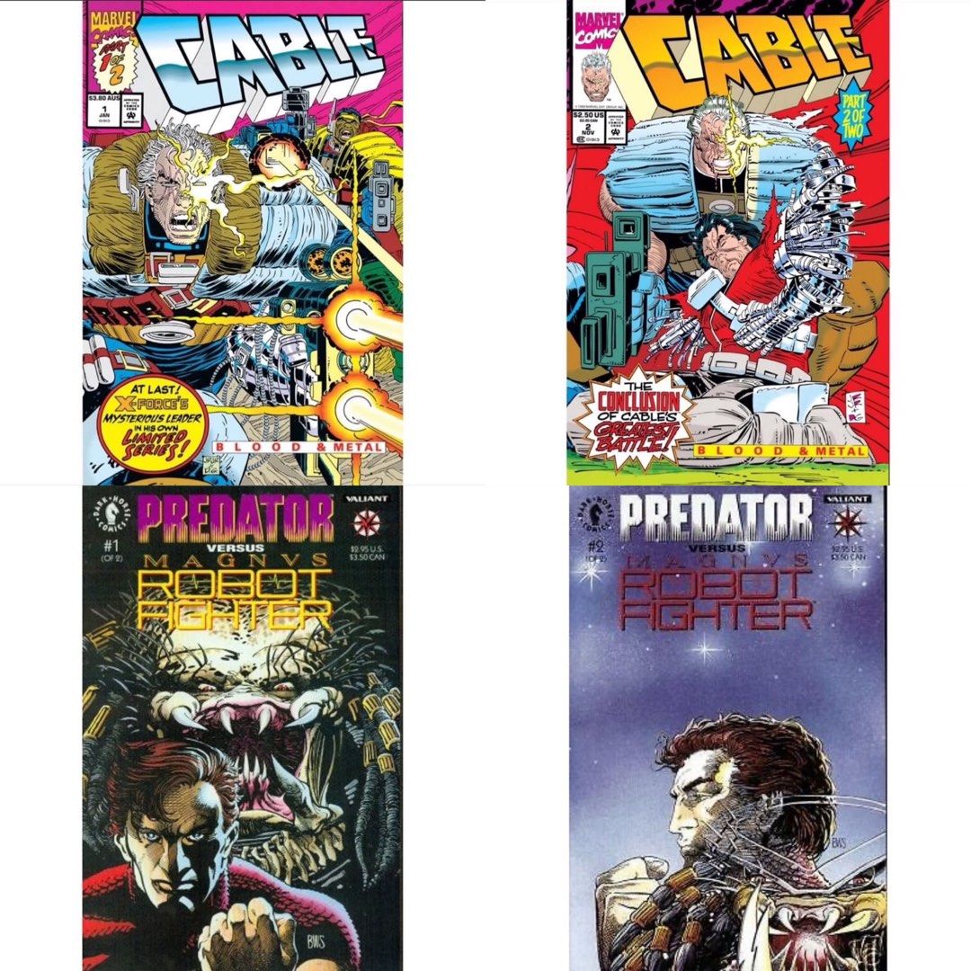 Marvel comics Dark Horse Comics | Bundle Deal (Category: Announcements) located in Singapore. Submitted by metaldragon (Listing ID 1380738527, Image 2). Description: 🔥Comic Sales $15.00 Deals 🔥 🟢Predator Vs Magnus Robot Fighter (set of 2 - complete) - $15 for set 🟢Cable Mini series (set of 2 complete) @ $15 for set 🟢Glory & Avengelyne (1995) Chromium Wrap Around Cover @$15 🟢Hulk #400 @ $15 👉🏼Self collection from Sengkang MRT or at block O