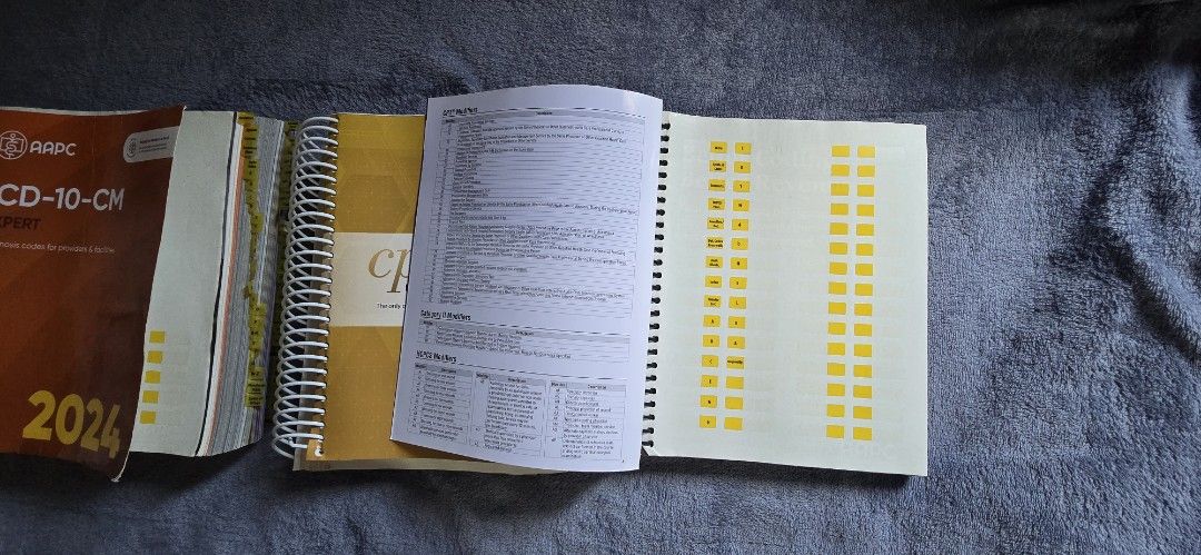 Medical Coding Books 2024 (CPT, ICD, HCPCS) (Category: Textbooks) located in Manila. Submitted by chipsandfierce (Listing ID 1380835471, Image 2). Description: Medical Coding Books 2024 used once. Hindi na nagagamit..