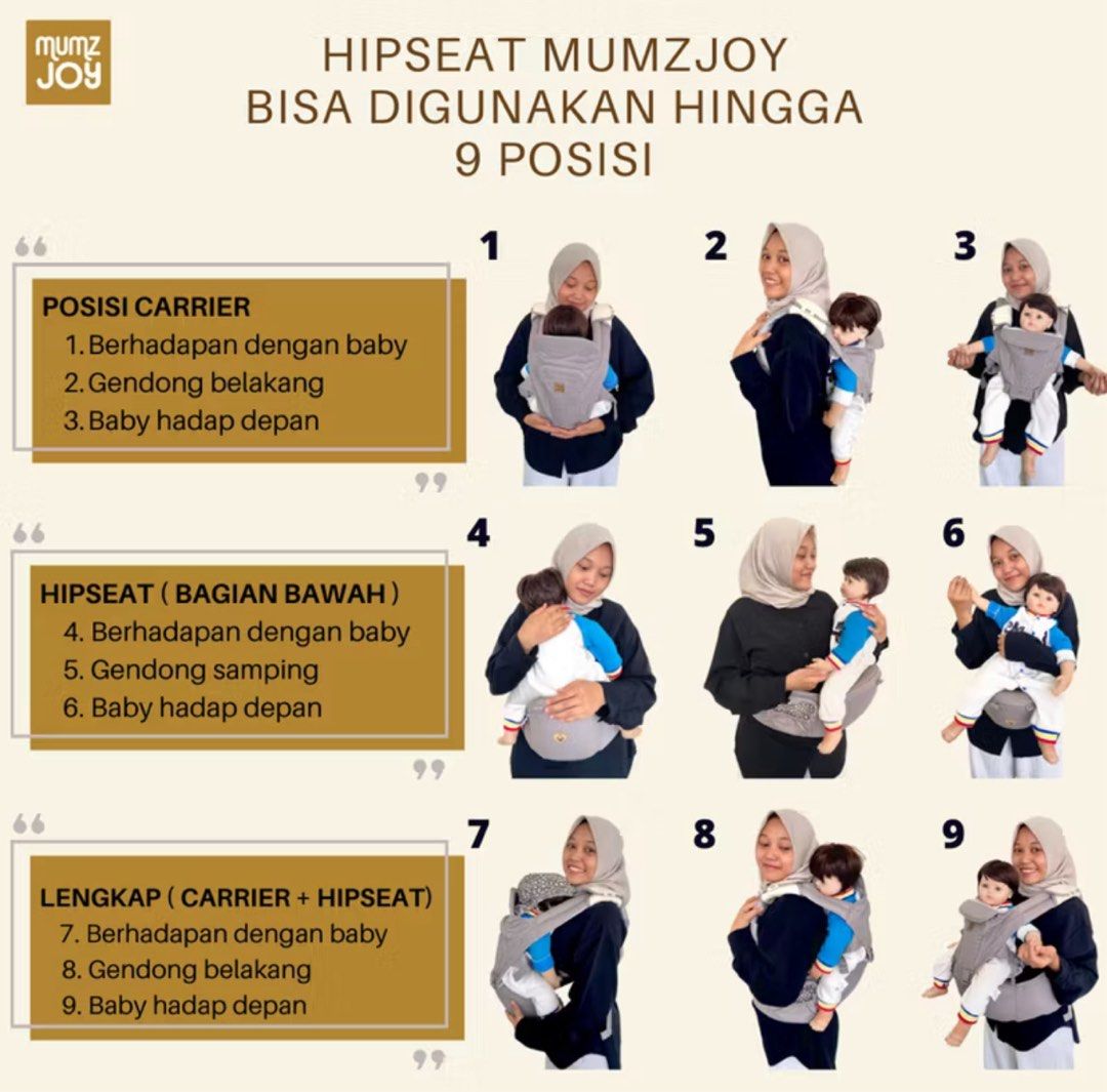Mumzjoy Hipseat | Baby Carrier Tipe Cozzy - Tosca (Kategori: Kereta, Kursi Goyang & Gendongan Bayi) berada di Tangerang. Dikirim oleh prelovedbystey (ID iklan 1380812831, Gambar 2). Deskripsi: 100% baru, belum pernah dipakai & masih ada tag lengkap .
