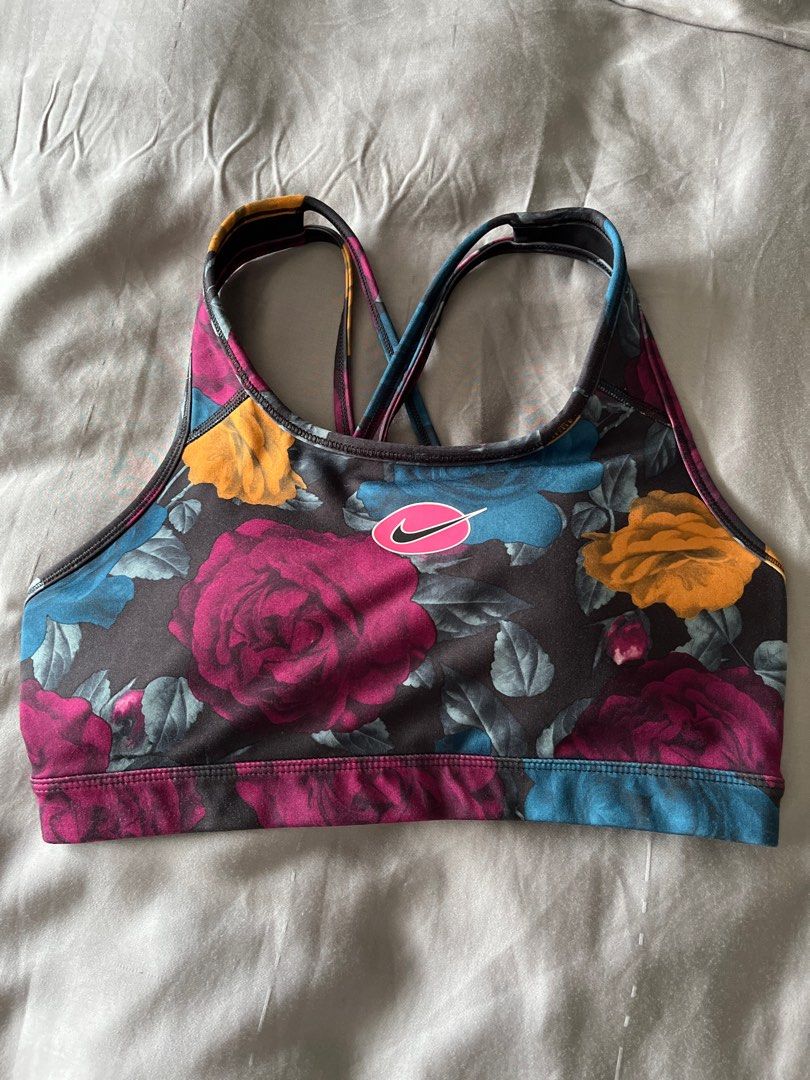 floral nike sports bra