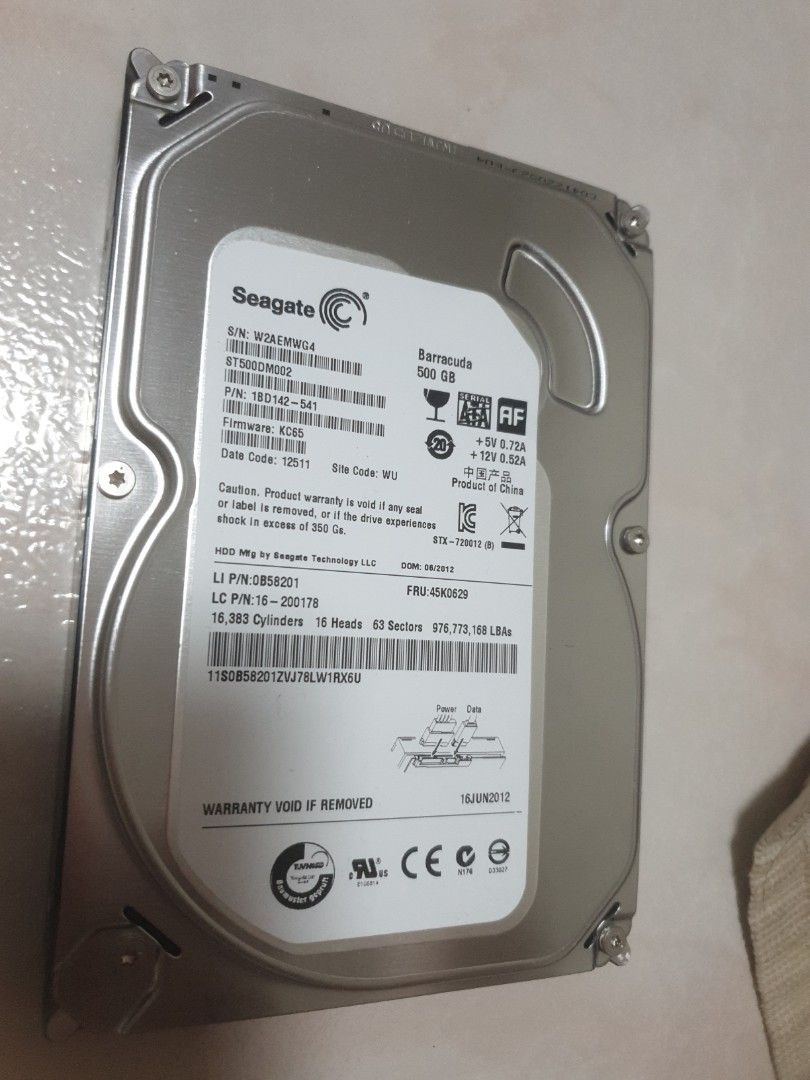 希捷 500GB SATA 硬盘63060530576515111