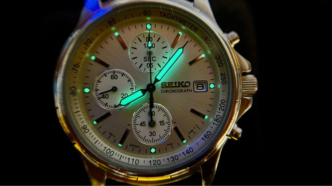 Seiko Chronograph Unisex 36mm (Category: Men's Watches) located in Santa Ana. Submitted by lowerbasement (Listing ID 1380862309, Image 1). Description: Unisex 36mm Leather strap Clean Glass like new with rugged case.