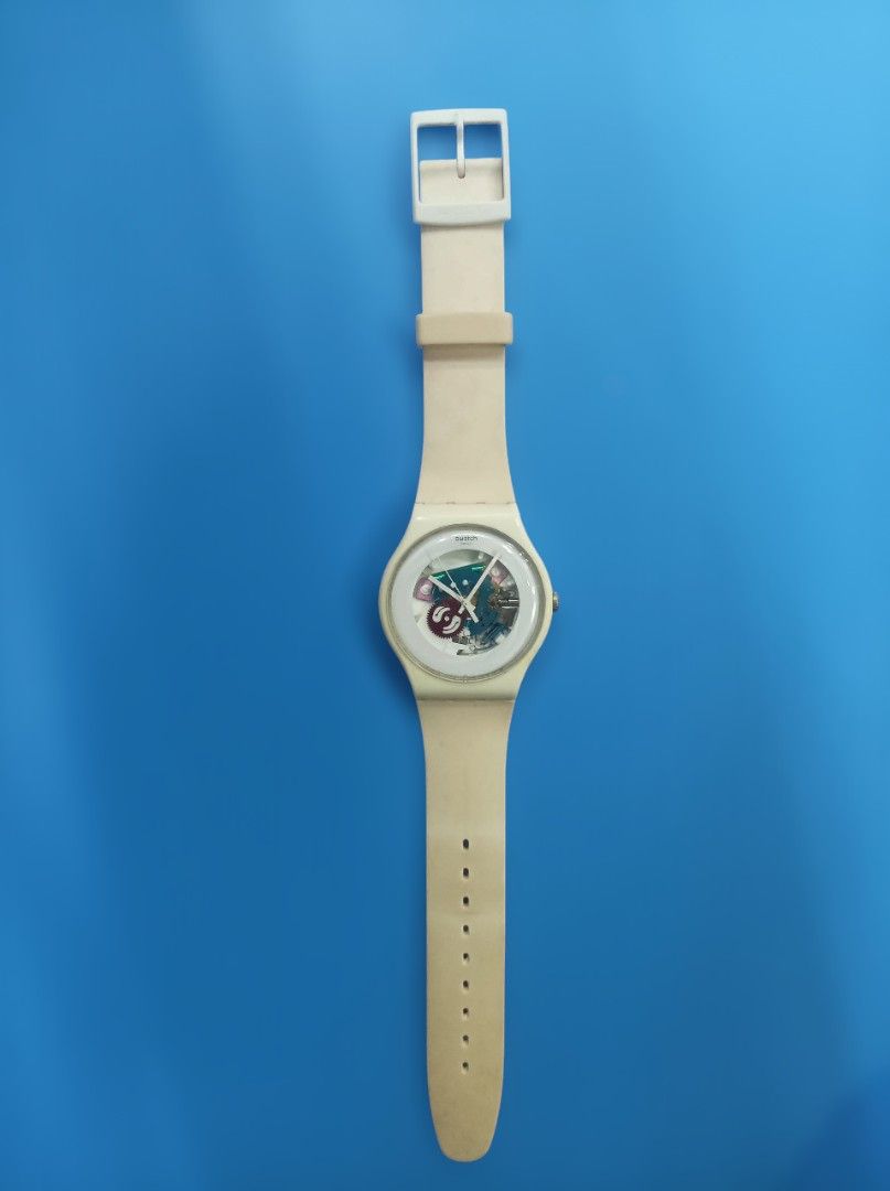 Swatch skeleton 41, Fesyen Wanita, Jam Tangan di Carousell