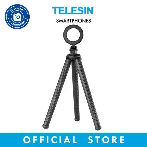 TELESIN MagSafe Flexible Smartphone Tripod Stand - Magnetic Deformable Mount iPhone Android (Category: Tripods & Monopods) located in Makati City. Submitted by jc.cuerdo (Listing ID 1380872930, Image 3). Description: The TELESIN P3-FM-02 Magnetic Flexible Tripod is a versatile and durable phone mount designed for MagSafe-compatible smartphones. With powerful built-in magnets and bendable octopus legs, it offers secure attachment to metal surfaces