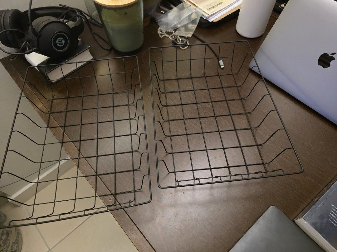 Wire Baskets for Office or Kitchen (Category: Storage Boxes & Baskets) located in Muntinlupa City. Submitted by dogsmakemehappy (Listing ID 1380834285, Image 1). Description: Wire baskets 300 for both.