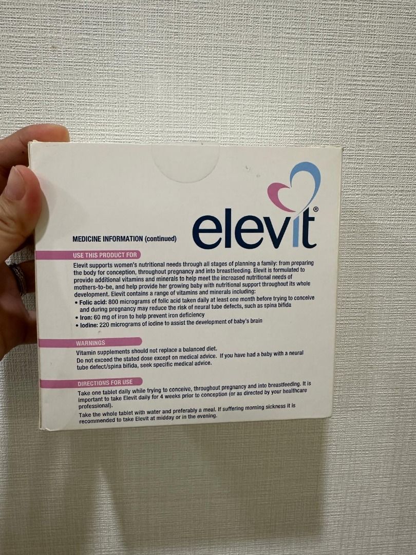 150 Tablets ELEVIT Multivitamin (ORI AUSTRALIA) CHEMIST WAREHOUSE (Kategori: Kehamilan) berada di Jakarta Barat. Dikirim oleh nezprelov (ID iklan 1380952388, Gambar 2). Deskripsi: DIJUAL multivitamin ELEVIT ASLI beli di Chemist Warehouse Australia EXP 16/11/26 Pemakaian Pribadi DIJUAL karena kelebihan beli. 1 BOX isi 150 Tablets (BIG BOX Exclusive Chemist Warehouse) biasanya 1 box isi 120 tablets .