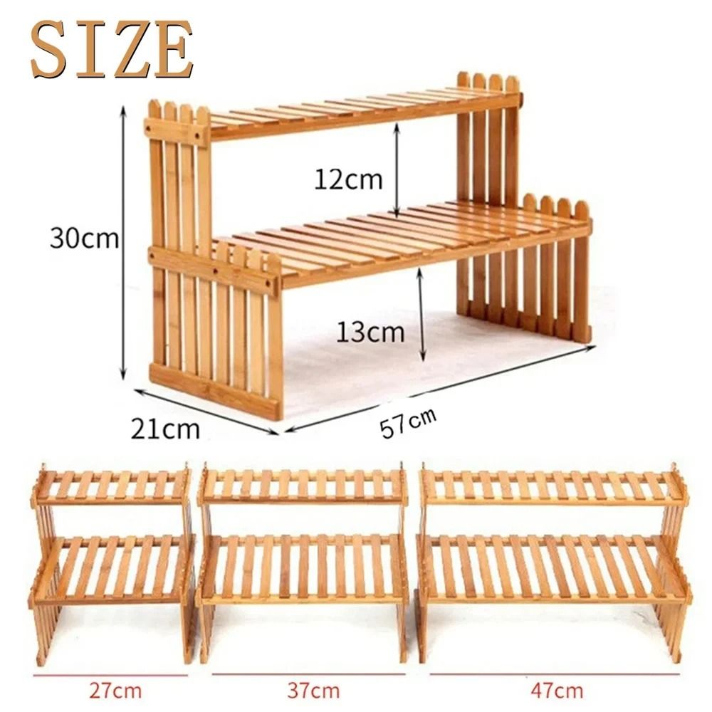 2 Tier Desktop Plant Stand Flower Rack Shelf for Home Patio Plant 