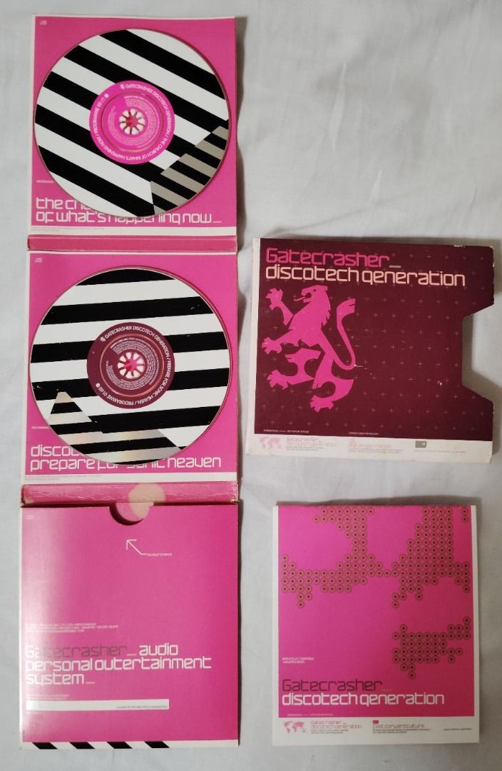 英國正版 2001 CD Gatecrasher: Discotech Generation UK 歐洲電音 SONY EDM, 書籍、休閒與 ...