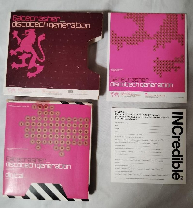 英國正版 2001 CD Gatecrasher: Discotech Generation UK 歐洲電音 SONY EDM, 書籍、休閒與 ...