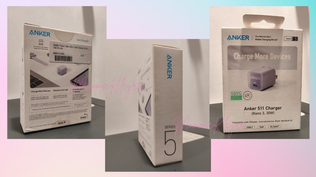 Anker 511 Charger (Category: Chargers) located in Manila. Submitted by kl3yrr2025 (Listing ID 1380907463, Image 2). Description: Key Features - Ultra‑compact GaN design Utilizes Gallium Nitride (GaN) to deliver 30 W power in a tiny form factor—approximately 1.12 × 1.12 × 1.39 inches, about 70% smaller than traditional 30 W chargers - ActiveShield 2.0 protection Monitors temperature over 3 million times per day to prevent overheating and ensure sa