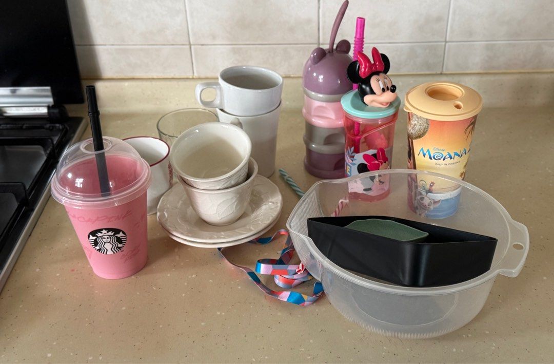 Assorted Cups, Mugs, and Drinkware