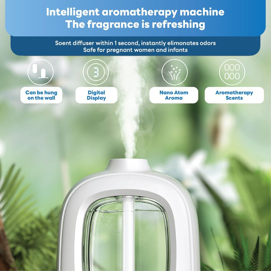 Automatic Aroma Oil Machine Wall mount Essential Oil Diffuser Aromatherapy Diffuser Toilet Fragrance Spray