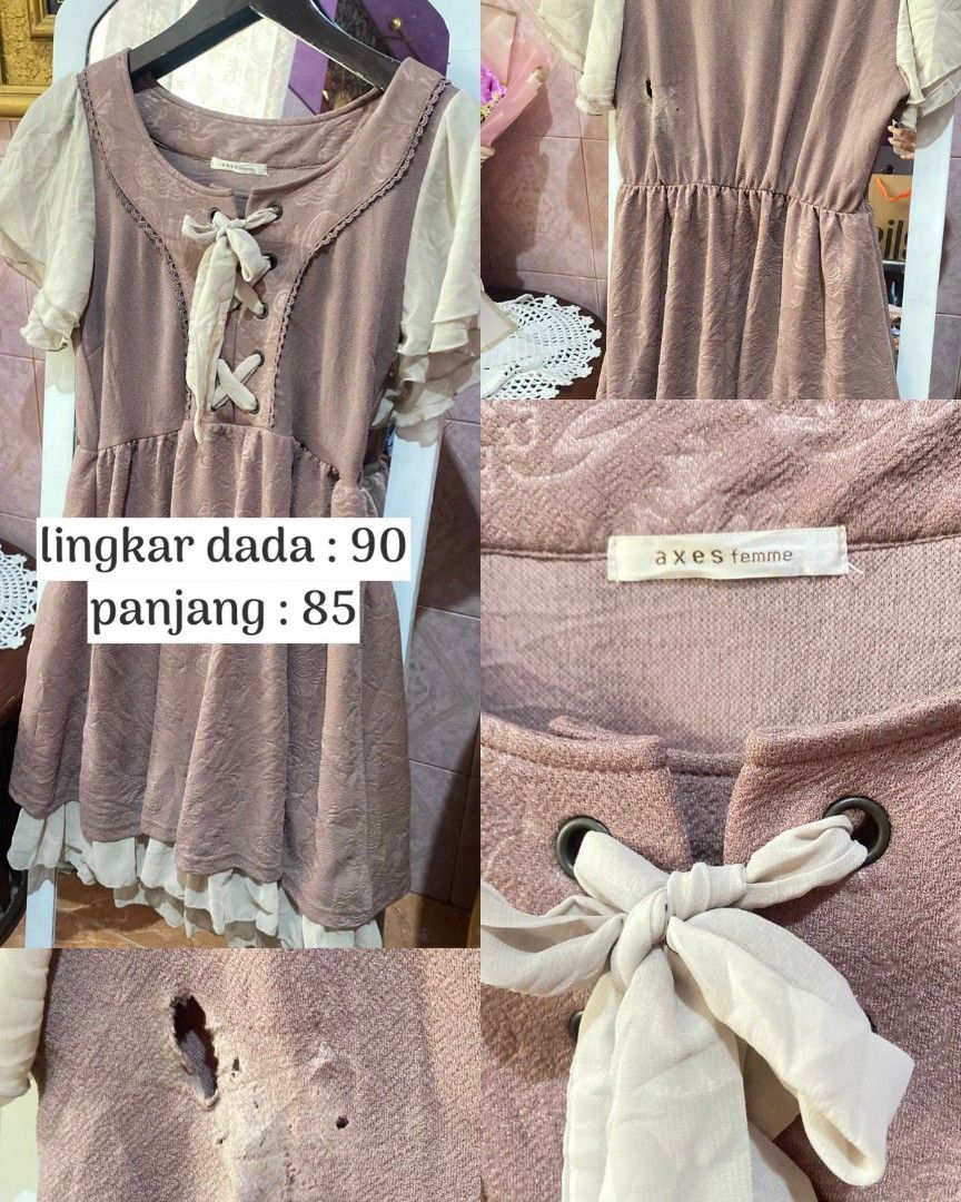 Axes Femme Vintage Lace Up Dress