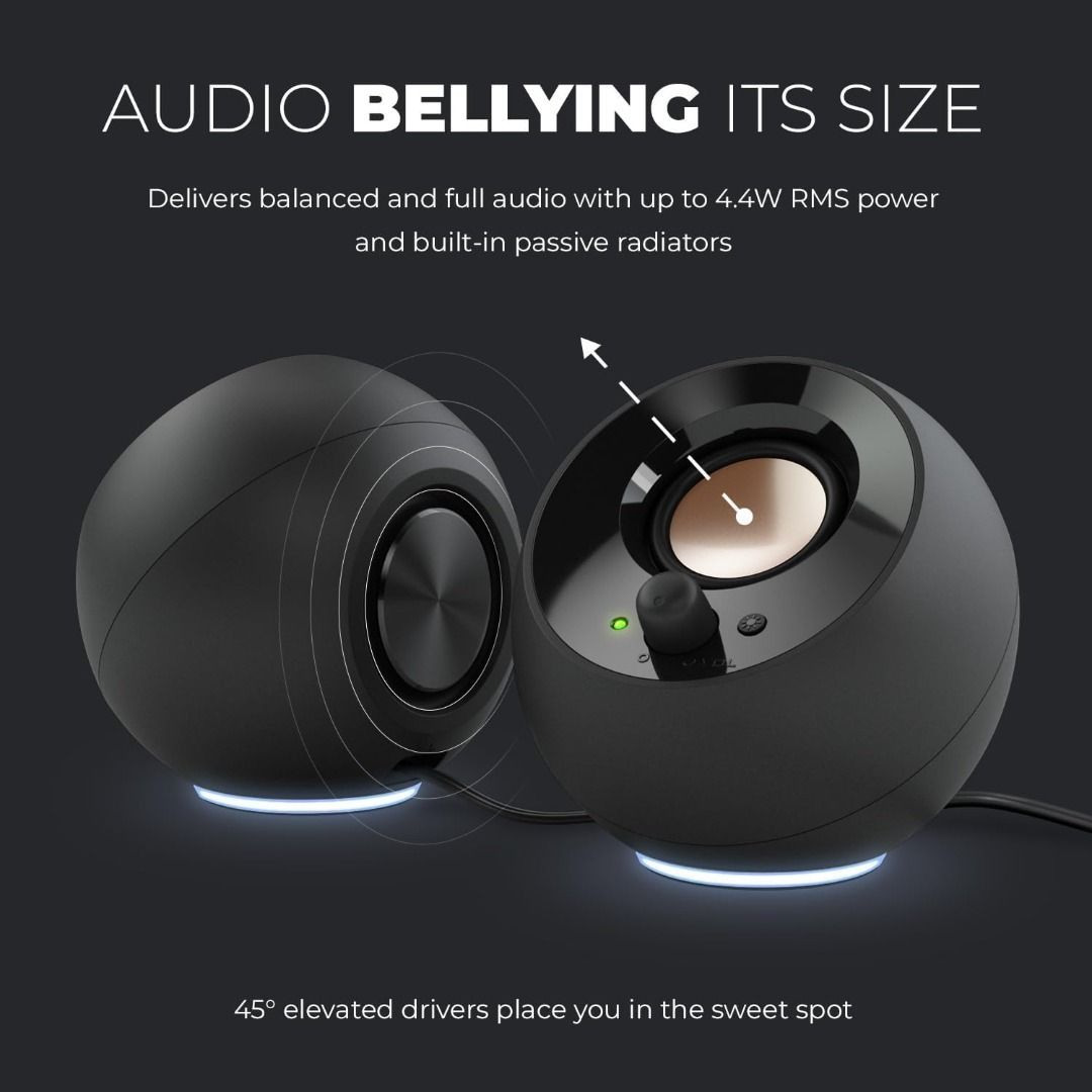 Creative Pebble SE 2.0 USB C Powered PC Speakers with RGB Lighting (Category: Soundbars, Speakers & Amplifiers) located in San Juan City. Submitted by princessshyph (Listing ID 1380921993, Image 2). Description: Available Colors: Black White Creative Pebble SE 2.0 USB-C Powered PC Speakers with RGB Lighting Immerse yourself in vibrant audio and dazzling light with the Creative Pebble SE 2.0 USB-C Powered PC Speakers with RGB Lighting. Building on