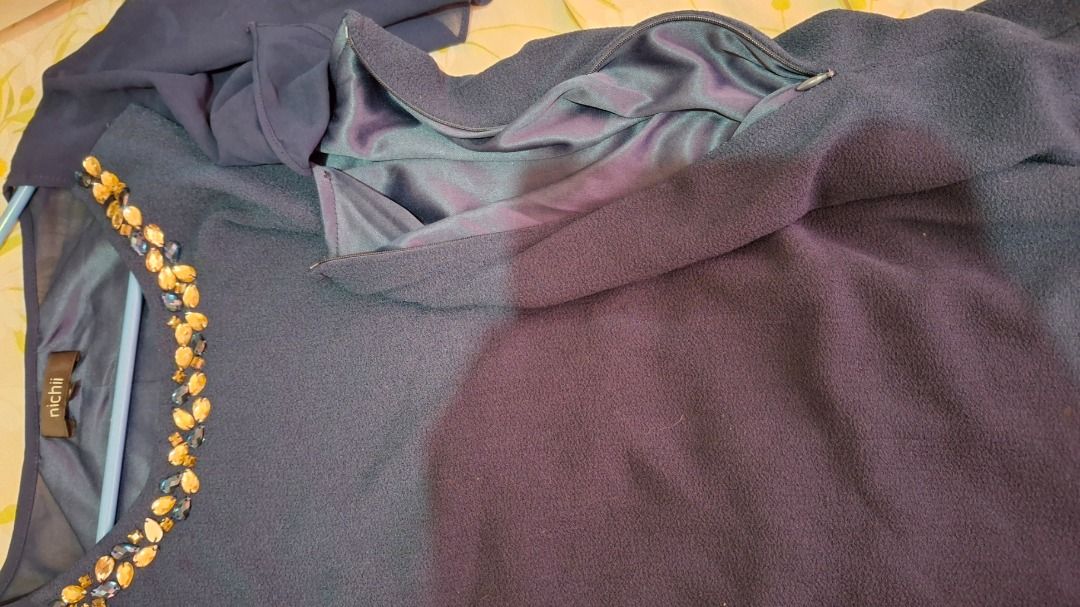 Deep Blue Ruffle Sleeve Dress (Category: Dresses) located in Baguio. Submitted by declutter_scarlet (Listing ID 1380968707, Image 3). Description: has a zipper on the side Free shipping Location: Baguio City DM me for more info Check out my profile for more listings.