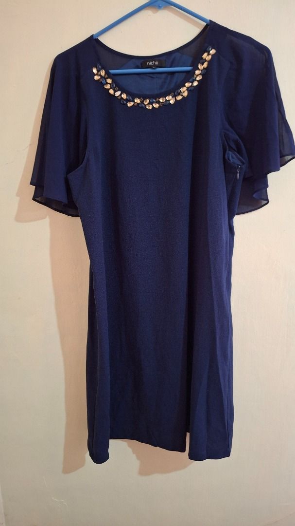 Deep Blue Ruffle Sleeve Dress (Category: Dresses) located in Baguio. Submitted by declutter_scarlet (Listing ID 1380968707, Image 1). Description: has a zipper on the side Free shipping Location: Baguio City DM me for more info Check out my profile for more listings.