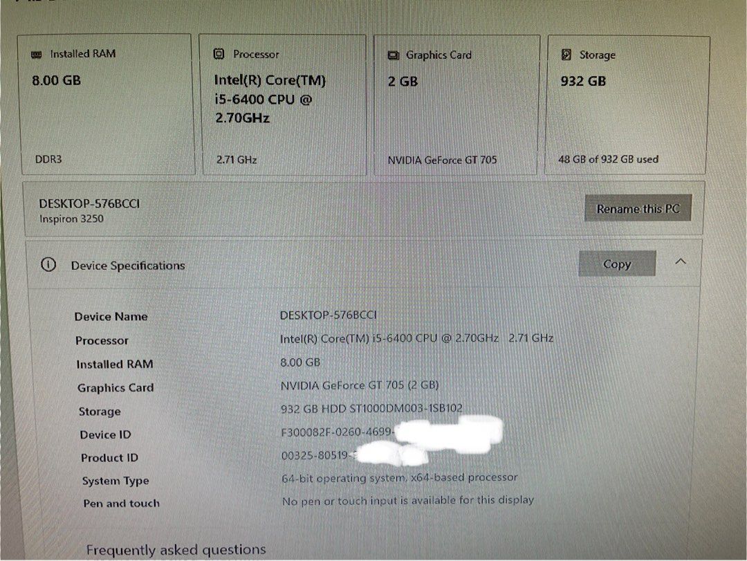 Dell Inspiron 3250 台式电脑63057804558467113