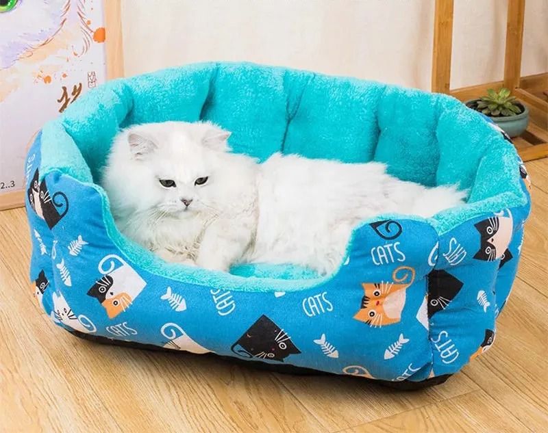 Dog Bed Cushion Sleeping Sofa Cat Bed Round Cpuppy Warm Bed House Soft